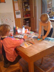 hat-making in progress