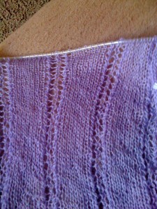 laceweight knitting - icarus shawl