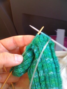 green socks in progress