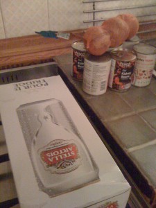 beer & chilli ingredients