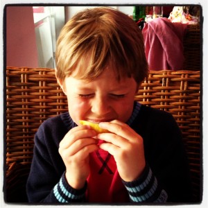 joel eating lemons